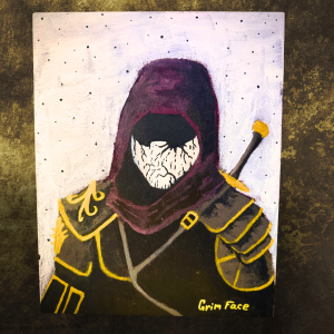 1 of 1 8x10 GrimFace Painting Signed by GrimFace
